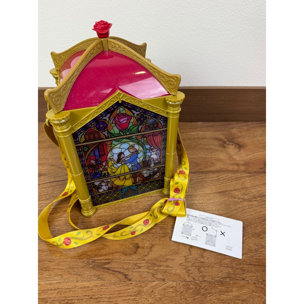 Tokyo Disneyland Beauty and the Beast Stained Glass Light Up Popcorn Bucket